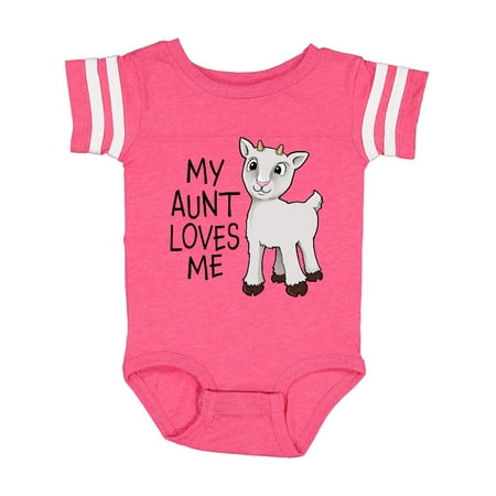 Inktastic My Aunt Loves Me- cute goat Gift Baby Boy or Baby Girl Bodysuit