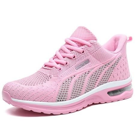 Lightweight Breathable Flying Air Cushion Weave Running Shoes Women‘s Footwear