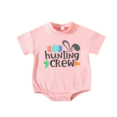 Baby Bodysuit Babys Girls Boys Easter Short Sleeve Rabbit Prints Romper Bodysuit For Babys Clothes Pink Blue For 0-3 Months
Baby Bodysuit Babys Girls Boys Easter Short Sleeve Rabbit Prints Romper Bodysuit For Babys Clothes Pink Blue For 0-3 Months