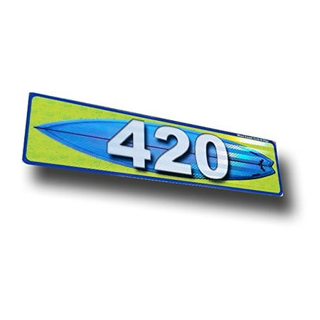 Surfboard Curb Mailbox House Address Plaque Reflective