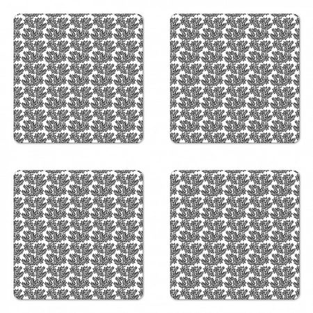 Black and White Coaster Set of 4 Foliage Plant in Monochromatic Style with Curvy Sprigs Full of Leaves Square Hardboard Gloss Coasters Standard Size Black White by Ambesonne
Black and White Coaster Set of 4 Foliage Plant in Monochromatic Style with Curvy Sprigs Full of Leaves Square Hardboard Gloss Coasters Standard Size Black White by Ambesonne