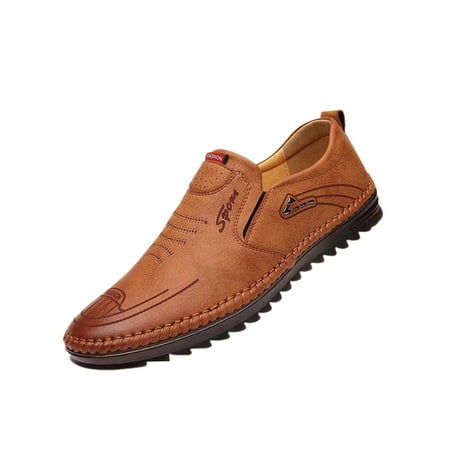 Woobling Mens Flats Slip On Dress Shoes Business Leather Shoe Men Loafers Stitching Driving Casual Brown 7.5
Woobling Mens Flats Slip On Dress Shoes Business Leather Shoe Men Loafers Stitching Driving Casual Brown 7.5