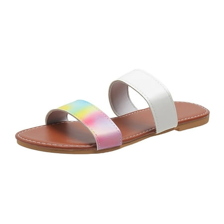 Dpityserensio Women s Flat Shoes Ladies Beach Sandals Summer Non-Slip Causal Slippers White 5.5(36)
Dpityserensio Women s Flat Shoes Ladies Beach Sandals Summer Non-Slip Causal Slippers White 5.5(36)