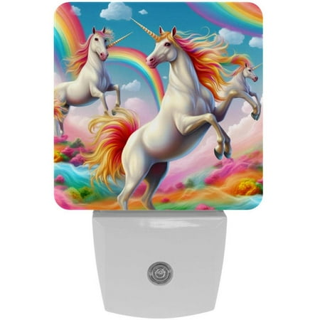 Rainbow Unicorns LED Square Night Lights - Stylish and Functional Nightlight for Better Sleep - Energy Saving Plug-in Wall Light with Auto Sensor
Rainbow Unicorns LED Square Night Lights - Stylish and Functional Nightlight for Better Sleep - Energy Saving Plug-in Wall Light with Auto Sensor