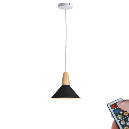 FSLiving 1-Light 100 Lumens Multi-Function LED No Cord Remote Control Battery Run Wood Aluminum Pendant Light for Aisle Laundry-Easy Installation Dimmable - Battery Not Included (Black)
FSLiving 1-Light 100 Lumens Multi-Function LED No Cord Remote Control Battery Run Wood Aluminum Pendant Light for Aisle Laundry-Easy Installation Dimmable - Battery Not Included (Black)