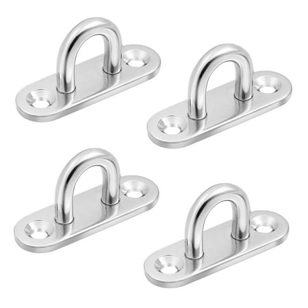 Frcolor 4 Pcs Stainless Steel Ring Hook Oblong Pad Eye Plate U-shaped Hook Screws Mount Hanger
Frcolor 4 Pcs Stainless Steel Ring Hook Oblong Pad Eye Plate U-shaped Hook Screws Mount Hanger
