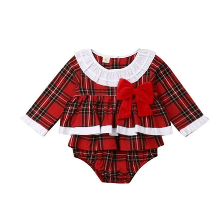 Bagilaanoe Newborn Baby Girl Christmas Rompers Dress Plaid Print Long Sleeve Bodysuit 6M 12M 18M 24M Infant Ruffle One Piece Jumpsuit
Bagilaanoe Newborn Baby Girl Christmas Rompers Dress Plaid Print Long Sleeve Bodysuit 6M 12M 18M 24M Infant Ruffle One Piece Jumpsuit