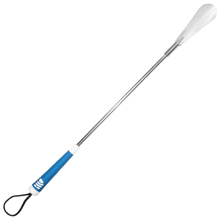 Metal Spring-Loaded Shoehorn with Hanging Loop