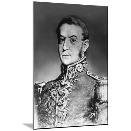 Jose San Martin Head/Shoulders Portrait Wood Mounted Print Wall Art
