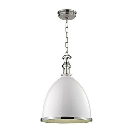 One Light Small Pendant 12.75 inches Wide By 17.75 inches High-White/Polished Nickel Finish-White Shade Color Bailey Street Home 116-Bel-2121443
One Light Small Pendant 12.75 inches Wide By 17.75 inches High-White/Polished Nickel Finish-White Shade Color Bailey Street Home 116-Bel-2121443