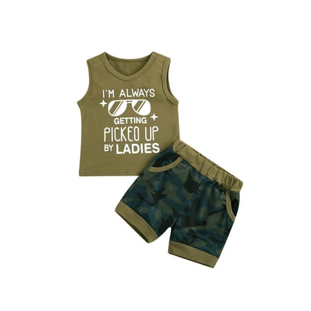 EYIIYE Baby Boy Summer Letter Print Sleeveless Vest Camouflage Shorts Outfits 0-24M
EYIIYE Baby Boy Summer Letter Print Sleeveless Vest Camouflage Shorts Outfits 0-24M
