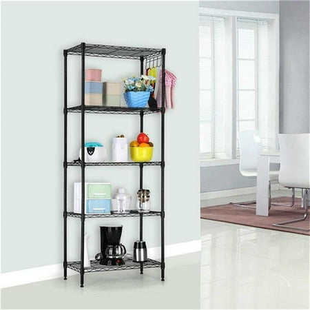 Gzxs 5-tier Metal Shelving Unit Storage Shelves Adjustable Floor Standing Shelves for Living Room Kitchen Black
Gzxs 5-tier Metal Shelving Unit Storage Shelves Adjustable Floor Standing Shelves for Living Room Kitchen Black