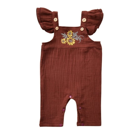 TUOBARR Newborn Infant Baby Girls Sleeveless Embroidery Print Romper Jumpsuit Brown (0-12Months)
TUOBARR Newborn Infant Baby Girls Sleeveless Embroidery Print Romper Jumpsuit Brown (0-12Months)