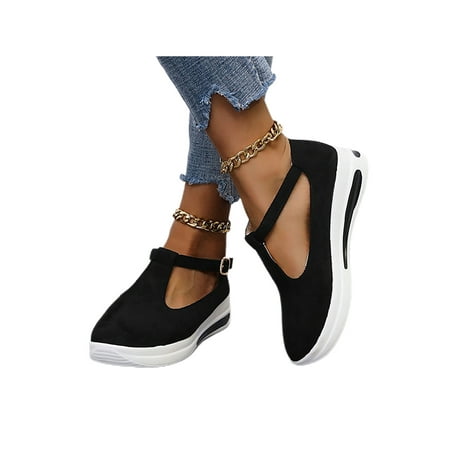 Woobling Women Breathable T-strap Pumps Sport Buckle Round Toe Mary Jane Driving Casual Thick Sole Pumps
Woobling Women Breathable T-strap Pumps Sport Buckle Round Toe Mary Jane Driving Casual Thick Sole Pumps