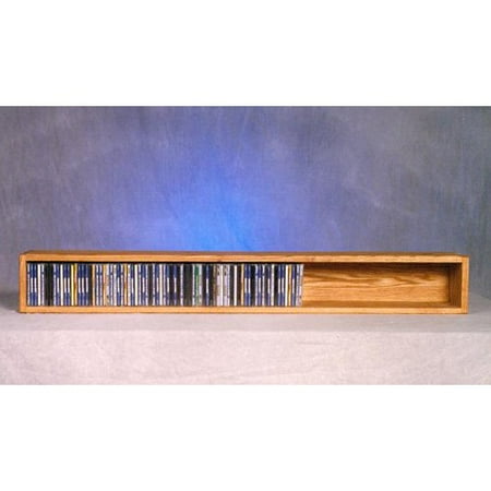 The Wood Shed Solid Oak Wall / Shelf Mount 118 CD Media Cabinet