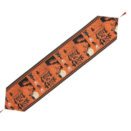 Halloween Dinner Table Runner with Embroidered Patterns Exquisite Sewing for Halloween Gift Theme Party Gift Spider Letters
Halloween Dinner Table Runner with Embroidered Patterns Exquisite Sewing for Halloween Gift Theme Party Gift Spider Letters
