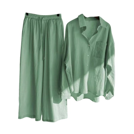 Colisha Ladies Nightwear Solid Color Pajamas Lapel Neck Sleepwear Blouse Summer Long Sleeve Pjs Aquamarine 3XL
Colisha Ladies Nightwear Solid Color Pajamas Lapel Neck Sleepwear Blouse Summer Long Sleeve Pjs Aquamarine 3XL