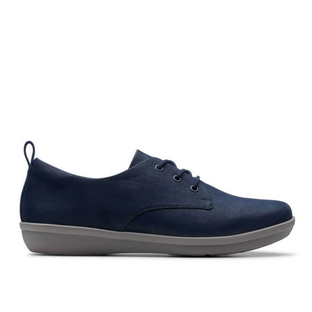 CLARKS Women Adult Women 8.5 26144153 Navy Synthetic Nubuck