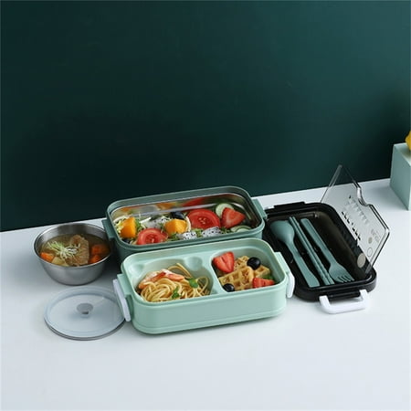 Hesxuno Stainless Steel Double-Layer Thermal Insulation Lunch Box With Tableware And Soup Bowl Deals of The day
Hesxuno Stainless Steel Double-Layer Thermal Insulation Lunch Box With Tableware And Soup Bowl Deals of The day