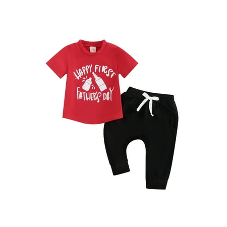 CenturyX Kids Baby Boys Father s Day Outfits Set Short Sleeve Crew Neck Letters Print T-shirt with Pants Summer Clothes
CenturyX Kids Baby Boys Father s Day Outfits Set Short Sleeve Crew Neck Letters Print T-shirt with Pants Summer Clothes