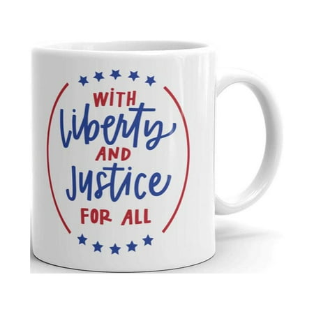 With Liberty And Justice For All Coffee Tea Ceramic Mug Office Work Cup Gift 15 oz
With Liberty And Justice For All Coffee Tea Ceramic Mug Office Work Cup Gift 15 oz