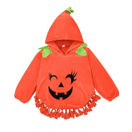 CPNG Halloween Pumpkin Hoodies Toddler Baby Boys Girls Halloween Prints Cute Soft Shawl Hooded Coat Halloween Costumes for Trick-or-Treating Kids 5-6 Years (Orange)
CPNG Halloween Pumpkin Hoodies Toddler Baby Boys Girls Halloween Prints Cute Soft Shawl Hooded Coat Halloween Costumes for Trick-or-Treating Kids 5-6 Years (Orange)