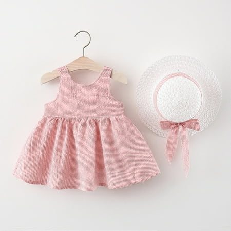 Leutsin Toddler Baby Kids Girls Plaid Princess Wing Dress Straw Cap Hat Outfits Set
Leutsin Toddler Baby Kids Girls Plaid Princess Wing Dress Straw Cap Hat Outfits Set