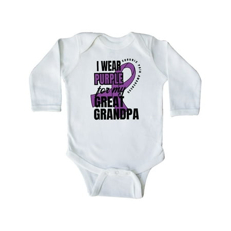 Inktastic Chronic Pain I Wear Purple For My Great Grandpa Gift Baby Boy or Baby Girl Long Sleeve Bodysuit
Inktastic Chronic Pain I Wear Purple For My Great Grandpa Gift Baby Boy or Baby Girl Long Sleeve Bodysuit