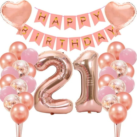 21st Birthday Decorations For Women 21 Birthday Decorations with Rose Gold Balloons Happy Birthday
21st Birthday Decorations For Women 21 Birthday Decorations with Rose Gold Balloons Happy Birthday