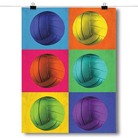 Pop Art - Volleyball Poster Size 24x36, PAPER & QUALITY Every Inspired Poster is printed on high quality design paper to ensure the most vibrant colors and crisp.., By Inspired Posters