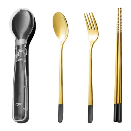 Onlywo Stainless Steel Portable Cutlery Three-piece Set Fork Spoon Chopsticks Cutlery Gold
Onlywo Stainless Steel Portable Cutlery Three-piece Set Fork Spoon Chopsticks Cutlery Gold