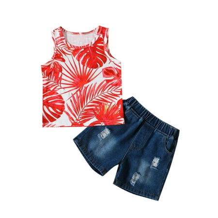 Toddler Boys Girls Fashion Outfits Set Kids Clothes Beach Casual Sleeveless Prints Vest Shorts Pants 2Pcs Outfits Set For 12-18 Months
Toddler Boys Girls Fashion Outfits Set Kids Clothes Beach Casual Sleeveless Prints Vest Shorts Pants 2Pcs Outfits Set For 12-18 Months