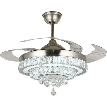 42 Modern Crystal Ceiling Fan with Light Invisible Fan Lamp Remote Control Fanderlier 3-Color-3-Speed Adjustable Chandelier for Living Room Dining Room Bedroom 
42 Modern Crystal Ceiling Fan with Light Invisible Fan Lamp Remote Control Fanderlier 3-Color-3-Speed Adjustable Chandelier for Living Room Dining Room Bedroom