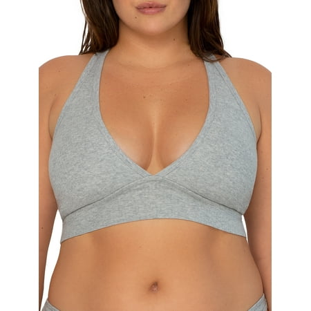 

Smart & Sexy Women s Comfort Cotton Rib Cut-Out Racerback Bralette Style-SA1415