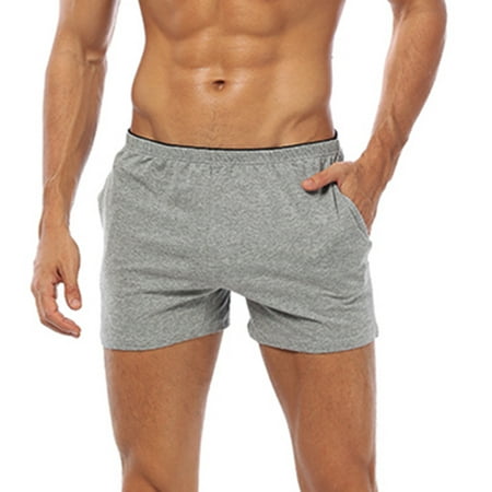 Medcursor Men s Casual Solid Comfortable Shorts Pants Pocket Boxer Shorts Pajamas