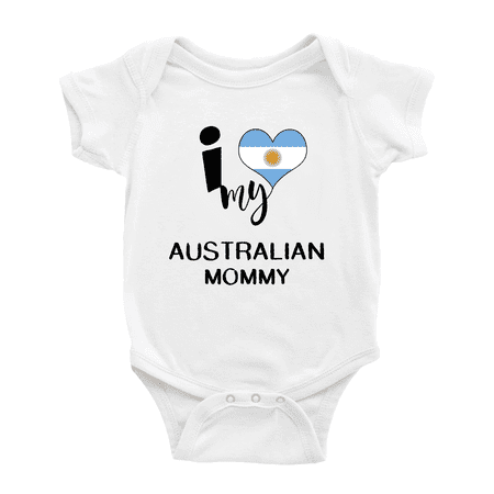 I Heart My Australian Mommy Australia Love Flag Baby Bodysuit (White 3-6 Months)
I Heart My Australian Mommy Australia Love Flag Baby Bodysuit (White 3-6 Months)