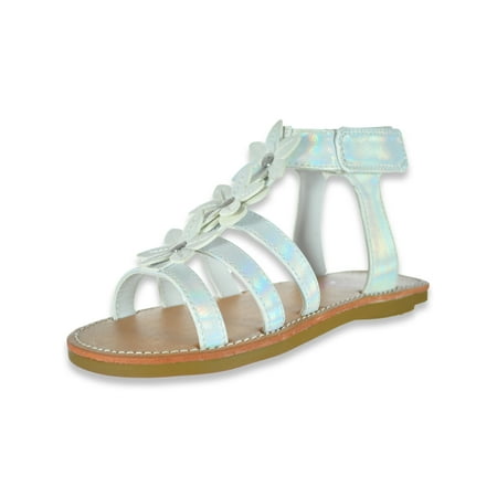 Rachel Shoes Girls Amira Gladiator Strap Shoes - white 11 toddler