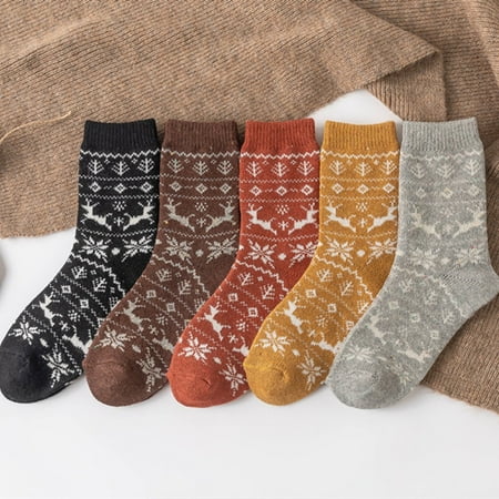Women Wool Socks Trekking Warm Thick Winter Warm Boots Cozy Cabin Crew Ladies Socks 5 Pair Pack
Women Wool Socks Trekking Warm Thick Winter Warm Boots Cozy Cabin Crew Ladies Socks 5 Pair Pack