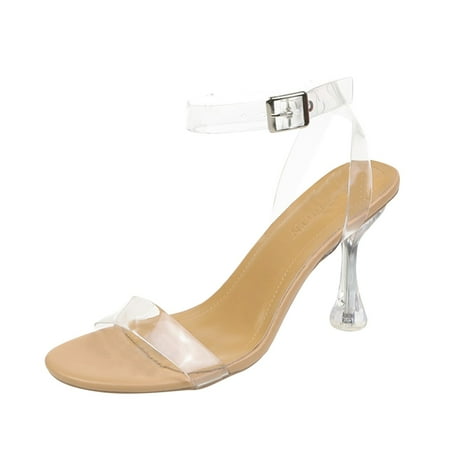 B91xZ Summer Sandals Fashion Summer Women Sandals High Heel Transparent Strap Ankle Buckle Casual Womens Sandals Size 8
B91xZ Summer Sandals Fashion Summer Women Sandals High Heel Transparent Strap Ankle Buckle Casual Womens Sandals Size 8