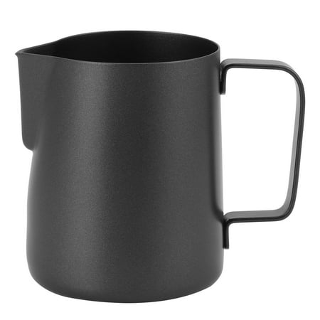 Coffee Latte Cup Latte Art Pitcher Ergonomic Design For Cafe Home 350ml Black