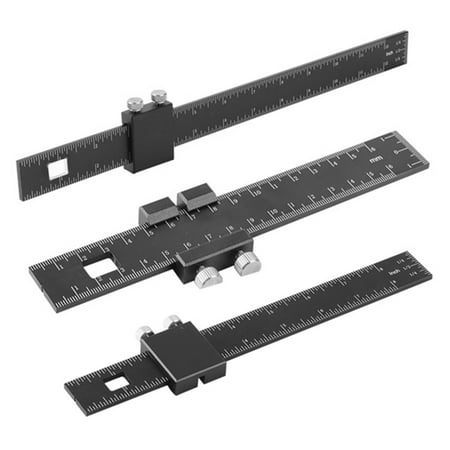 Woodworking Ruler 3Pcs T-Type Scribing Ruler Square Ruler T Track Ruler Marking Measuring Ruler with Slide Stops
Woodworking Ruler 3Pcs T-Type Scribing Ruler Square Ruler T Track Ruler Marking Measuring Ruler with Slide Stops