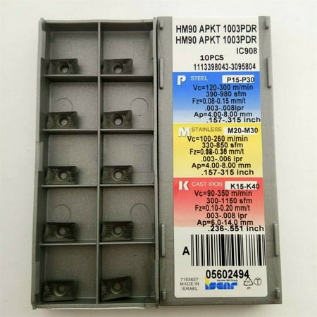 GLFILL 10 Pcs Carbide Inserts Apkt1003Pdr Ic908 Indexable Insert for Steel Cast Iron
GLFILL 10 Pcs Carbide Inserts Apkt1003Pdr Ic908 Indexable Insert for Steel Cast Iron