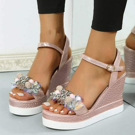 Ausyst Womens wedge Sandal Summer Casual Women s Open Toe Casual Shoes Rhinestone Comfortable Platform Wedge Sandals Shoes
Ausyst Womens wedge Sandal Summer Casual Women s Open Toe Casual Shoes Rhinestone Comfortable Platform Wedge Sandals Shoes