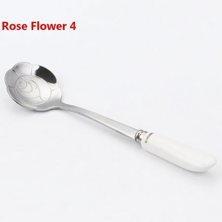Creative Gold-plated Rose Flower Gold Silk Tableware Coffee Stirring Spoon Ceramic Handle ROSE FLOWER 4
Creative Gold-plated Rose Flower Gold Silk Tableware Coffee Stirring Spoon Ceramic Handle ROSE FLOWER 4