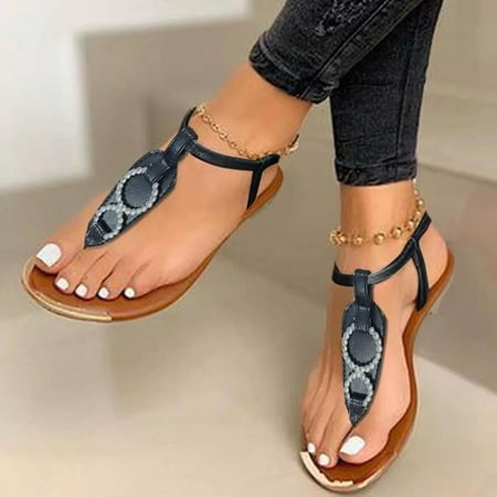 Hvyes Womens Flat Sandals Flip Flops Casual Slip on Comfortable Ankle Strappy Thong Beach Sandal for Women Dressy Size 9.5
Hvyes Womens Flat Sandals Flip Flops Casual Slip on Comfortable Ankle Strappy Thong Beach Sandal for Women Dressy Size 9.5