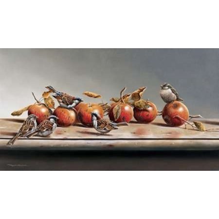 House sparrows I Canvas Art - Jan Weenink (12 x 18)