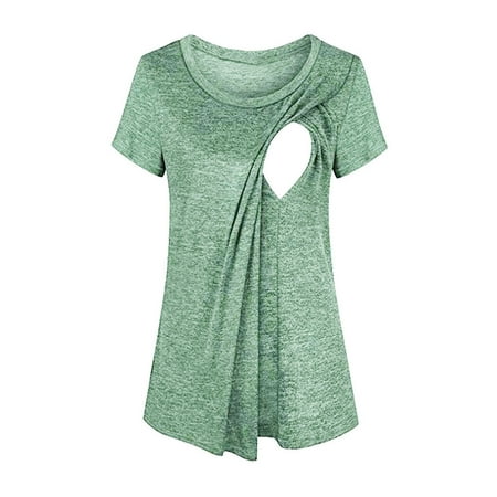 Juebong Women s Maternity Nursing Tops Comfy Short Sleeve Round Neck Breastfeeding T-Shirt Ladies Crewneck Breast Feeding Pregnant Nursing Blouse T-Shirt
Juebong Women s Maternity Nursing Tops Comfy Short Sleeve Round Neck Breastfeeding T-Shirt Ladies Crewneck Breast Feeding Pregnant Nursing Blouse T-Shirt
