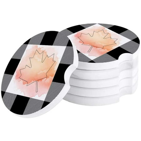 KXMDXA Autumn Watercolor Maple Leaves Black and White Plaid Set of 4 Car Coaster for Drinks Absorbent Ceramic Stone Coasters Cup Mat with Cork Base for Home Kitchen Room Coffee Table Bar Decor
KXMDXA Autumn Watercolor Maple Leaves Black and White Plaid Set of 4 Car Coaster for Drinks Absorbent Ceramic Stone Coasters Cup Mat with Cork Base for Home Kitchen Room Coffee Table Bar Decor