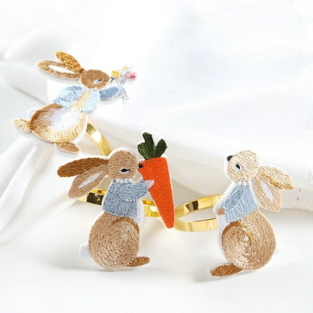 Mairbeon 6Pcs Rabbit Pattern Easter Napkin Ring Anti-aging Metal Eco-friendly Serviette Buckles for Bar
Mairbeon 6Pcs Rabbit Pattern Easter Napkin Ring Anti-aging Metal Eco-friendly Serviette Buckles for Bar