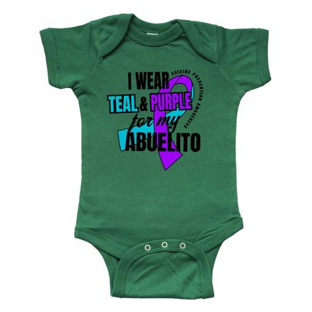Inktastic Suicide Prevention I Wear Teal and Purple for My Abuelito Gift Baby Boy or Baby Girl Bodysuit
Inktastic Suicide Prevention I Wear Teal and Purple for My Abuelito Gift Baby Boy or Baby Girl Bodysuit